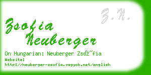 zsofia neuberger business card